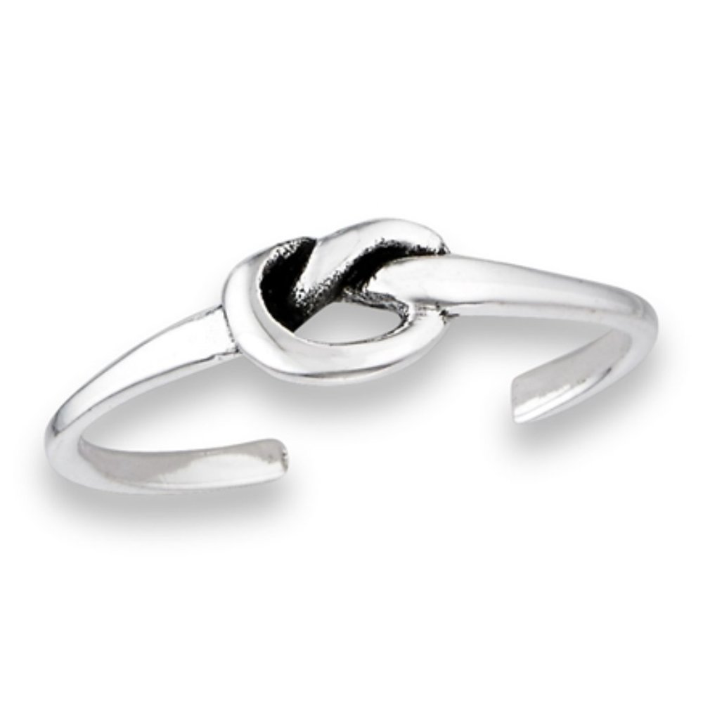 NWT-Sterling Silver(925) Little Love Knot Toe Ring - Picture 2 of 6